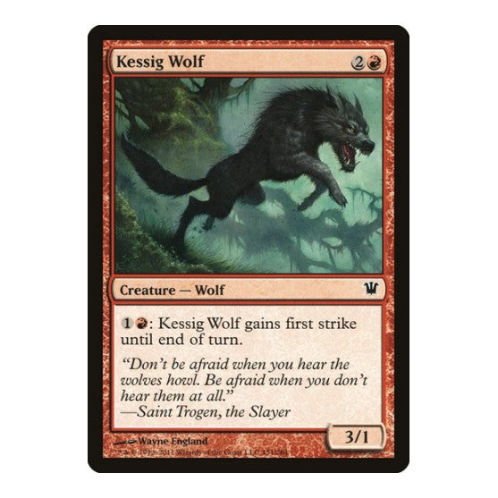 Kessig Wolf (ISD) #151 Common (Moderately Played) Innistrad Magic: The Gathering: 2011