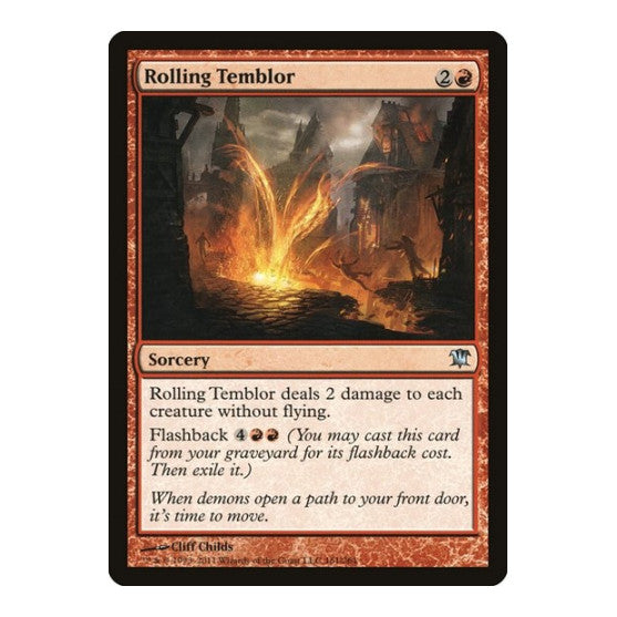 Rolling Temblor (ISD) #161 Uncommon (Lightly Played) Innistrad Magic: The Gathering: 2011