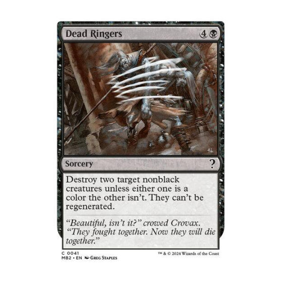 Dead Ringers (White Border) (MB2) #41 Common (Lightly Played) Mystery Booster 2 Magic: The Gathering: 2024