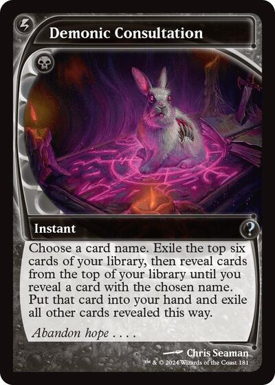 Demonic Consultation Future Sight (MB2) #181 Uncommon (Near Mint) Mystery Booster 2 Magic: The Gathering: 2024