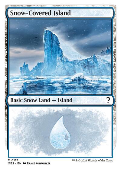 Snow Covered Island White Border (MB2) #117 Common (Lightly Played) Mystery Booster 2 Magic: The Gathering: 2024