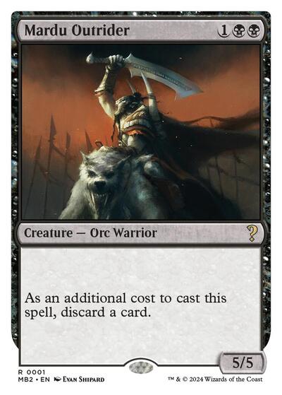 Mardu Outrider White Border (MB2) #1 Rare (Lightly Played) Mystery Booster 2 Magic: The Gathering: 2024