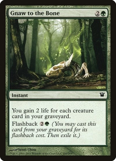 Gnaw to the Bone (ISD) #183 Common (Moderately Played) Innistrad Magic: The Gathering: 2011