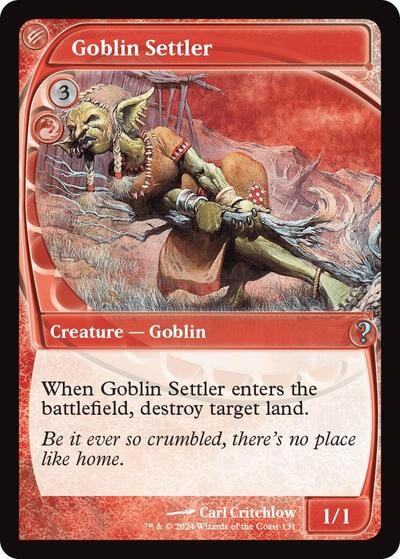 Goblin Settler Future Sight (MB2) #131 Uncommon (Lightly Played) Mystery Booster 2 Magic: The Gathering: 2024