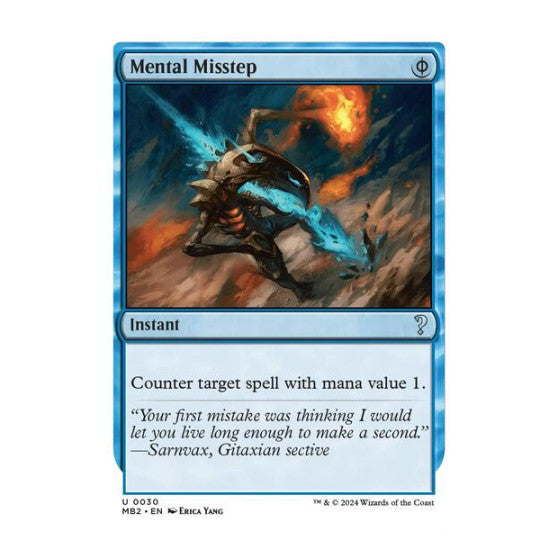 Mental Misstep White Border (MB2) #30 Uncommon (Near Mint) Mystery Booster 2 Magic: The Gathering: 2024