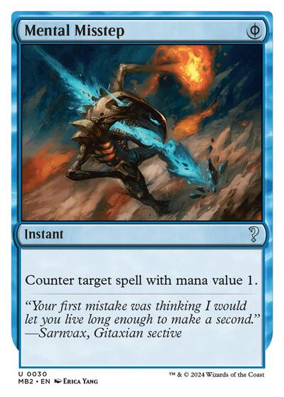 Mental Misstep White Border (MB2) #30 Uncommon (Near Mint) Mystery Booster 2 Magic: The Gathering: 2024