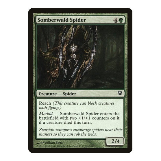 Somberwald Spider (ISD) #202 Common Innistrad Magic: The Gathering: 2011