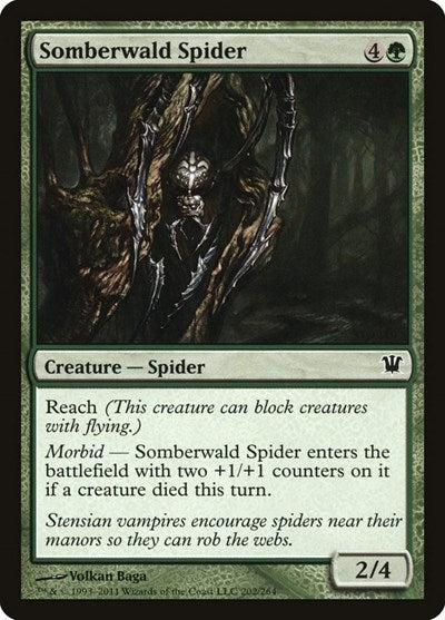 Somberwald Spider (ISD) #202 Common (Lightly Played) Innistrad Magic: The Gathering: 2011