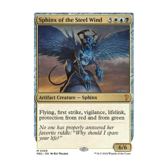 Sphinx of the Steel Wind White Border (MB2) #89 Mythic Rare (Near Mint) Mystery Booster 2 Magic: The Gathering: 2024