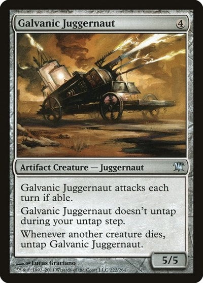 Galvanic Juggernaut (ISD) #222 Uncommon (Moderately Played) Innistrad Magic: The Gathering: 2011