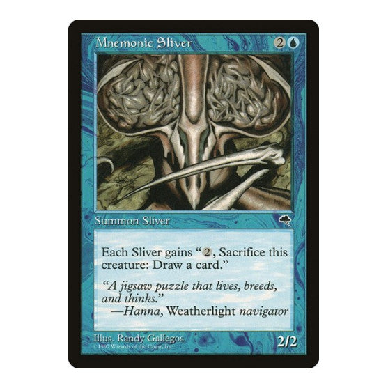 Mnemonic Sliver (TMP) #77 Uncommon (Moderately Played) Tempest Magic: The Gathering: 1997