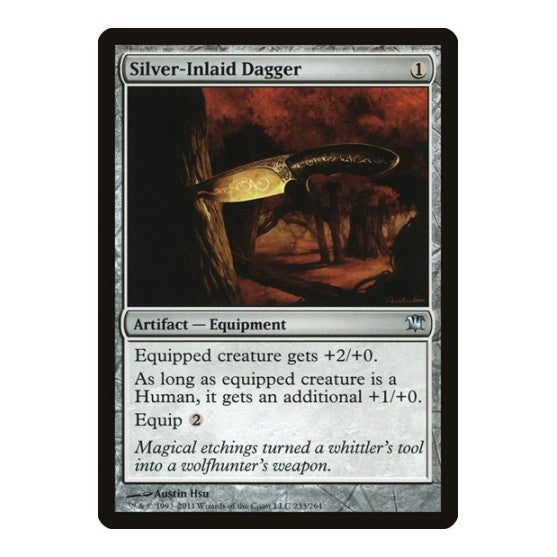 Silver Inlaid Dagger (ISD) #233 Uncommon (Lightly Played) Innistrad Magic: The Gathering: 2011