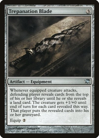 Trepanation Blade (ISD) #235 Uncommon (Heavily Played) Innistrad Magic: 2011