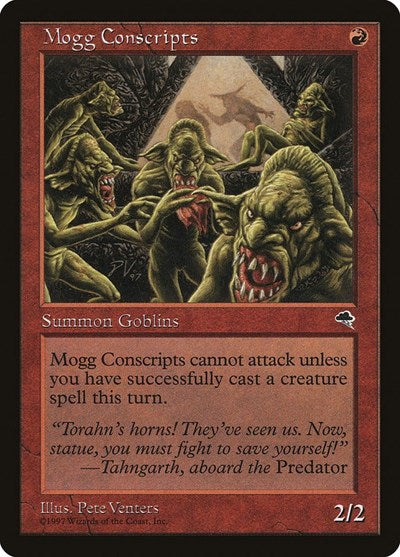 Mogg Conscripts (TMP) #189 Common (Lightly Played) Tempest Magic: 1997
