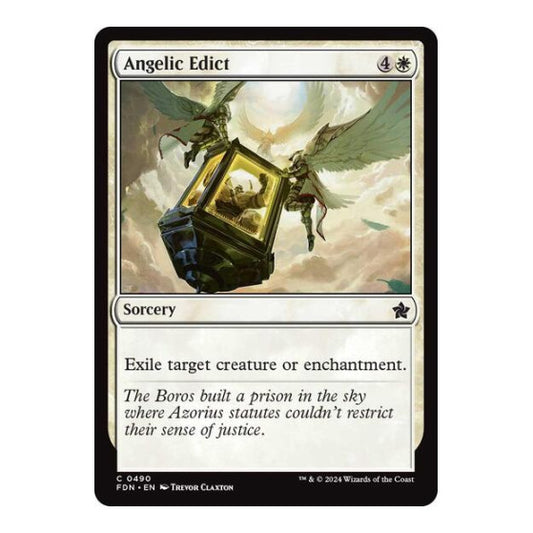 Angelic Edict (FDN) #490 Common (Lightly Played) Foundations Magic: The Gathering: 2024