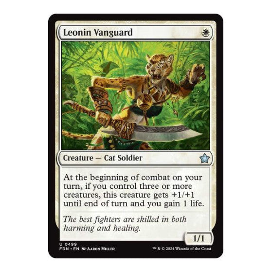 Leonin Vanguard (FDN) #499 Uncommon (Lightly Played) Foundations Magic: The Gathering: 2024