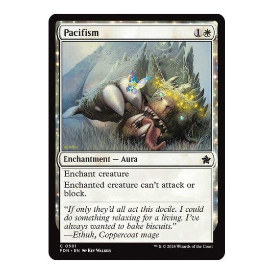 Pacifism (FDN) #501 Common (Lightly Played) Foundations Magic: The Gathering: 2024