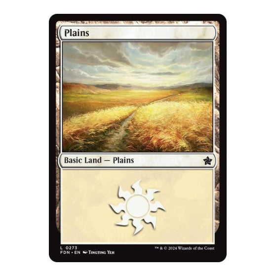 Plains 0273 (FDN) #273 Land (Foil Lightly Played) Foundations Magic: The Gathering: 2024