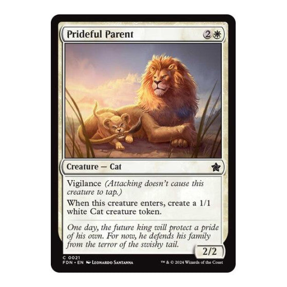 Prideful Parent (FDN) #21 Common Foundations Magic: The Gathering: 2024