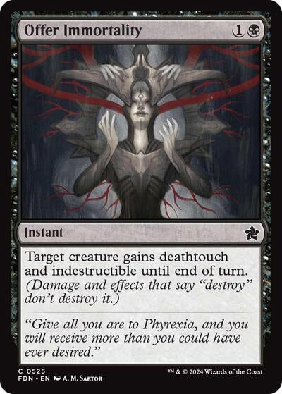 Offer Immortality (FDN) #525 Common (Lightly Played) Foundations Magic: The Gathering: 2024