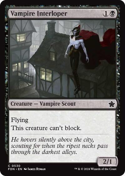 Vampire Interloper 0530 (FDN) #530 Common (Lightly Played) Foundations Magic: 2024