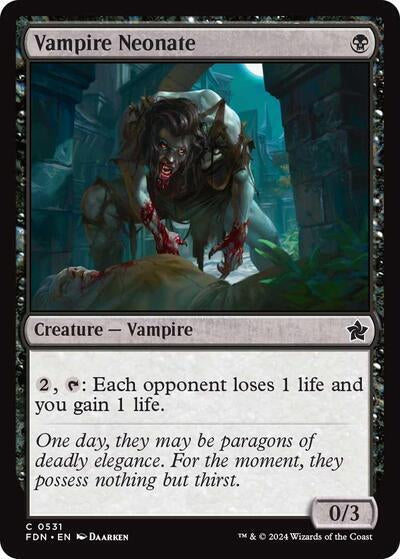 Vampire Neonate (FDN) #531 Common (Lightly Played) Foundations Magic: The Gathering: 2024