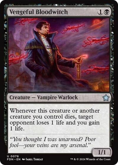 Vengeful Bloodwitch (FDN) #76 Uncommon (Lightly Played) Foundations Magic: 2024
