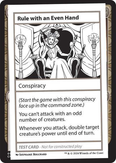 Rule with an Even Hand (MB2PC) #505 Special (Lightly Played) Mystery Booster 2 Playtest Cards Magic: The Gathering: 2024