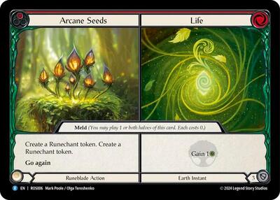 Arcane Seeds Life (ROS) #ROS006 Rare (Rainbow Foil Near Mint) Rosetta Flesh and Blood TCG: 2024