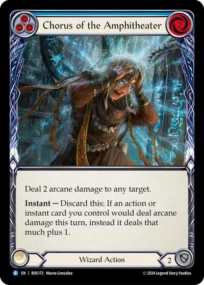 Chorus of the Amphitheater (Blue) (ROS) #ROS172 Rare (Lightly Played) Rosetta Flesh and Blood TCG: 2024