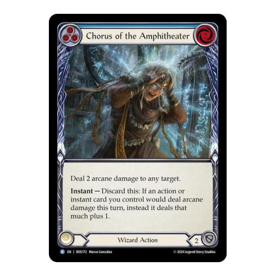 Chorus of the Amphitheater (Blue) (ROS) #ROS172 Rare (Lightly Played) Rosetta Flesh and Blood TCG: 2024