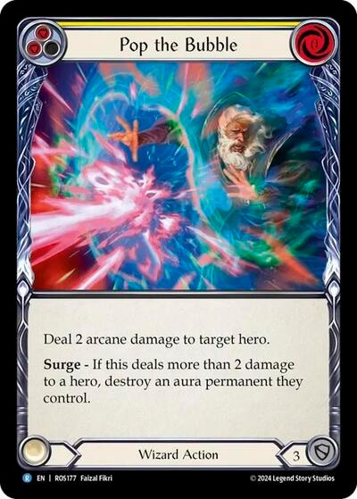 Pop the Bubble (Yellow) (ROS) #ROS177 Rare (Lightly Played) Rosetta Flesh and Blood TCG: 2024