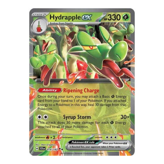 Hydrapple ex - 014/142 (SCR) #014/142 Double Rare (Holofoil Near Mint) SV07: Stellar Crown Pokemon: 2024