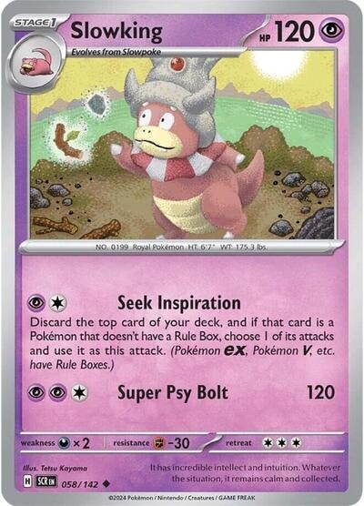 Slowking (SCR) #058/142 Uncommon (Reverse Holofoil Moderately Played) SV07: Stellar Crown Pokemon: 2024