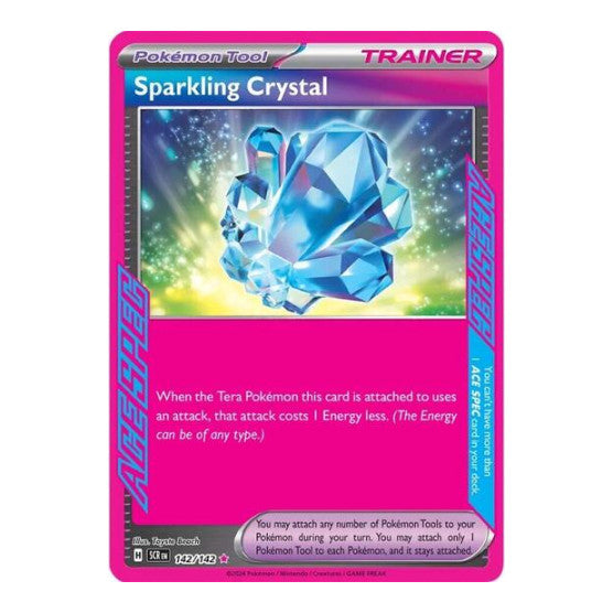 Sparkling Crystal (SCR) #142/142 ACE SPEC Rare (Holofoil Near Mint) SV07: Stellar Crown Pokemon: 2024