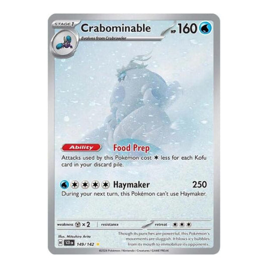 Crabominable - 149/142 (SCR) #149/142 Illustration Rare (Holofoil Near Mint) SV07: Stellar Crown Pokemon: 2024