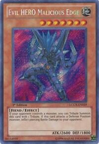 Evil HERO Malicious Edge (LC02) #LCGX-EN029 Secret Rare (1st Edition Near Mint) Legendary Collection 2 YuGiOh: 2017