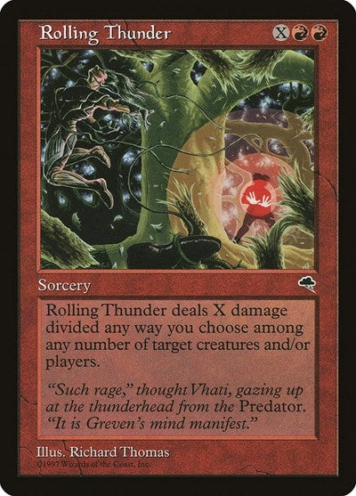 Rolling Thunder (TMP) #198 Common Tempest Magic: The Gathering: 1997