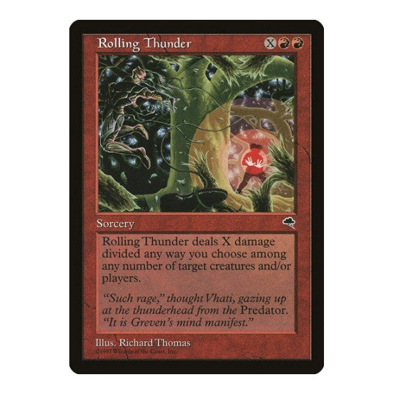 Rolling Thunder (TMP) #198 Common Tempest Magic: The Gathering: 1997