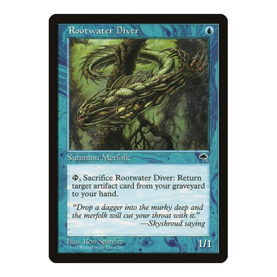 Rootwater Diver (TMP) #81 Uncommon (Lightly Played) Tempest Magic: The Gathering: 1997
