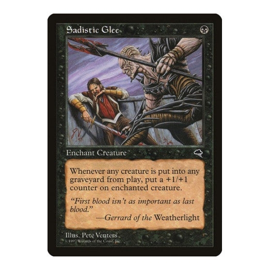 Sadistic Glee (TMP) #153 Common (Lightly Played) Tempest Magic: The Gathering: 1997
