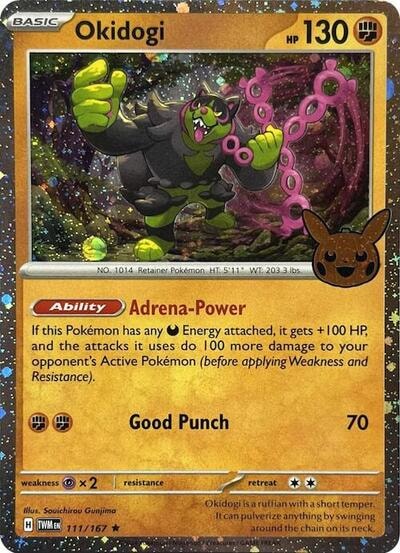 Okidogi (Cosmos Holo) (TTBB24) #111/167 Holo Rare (Holofoil Lightly Played) Trick or Trade BOOster Bundle 2024 Pokemon: 2024