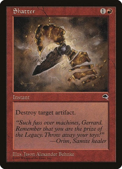 1997 Magic: Tempest (TMP) - Shatter (#203, Common) (Lightly Played)