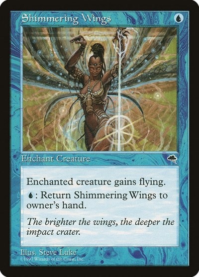 Shimmering Wings (TMP) #87 Common (Lightly Played) Tempest Magic: The Gathering: 1997