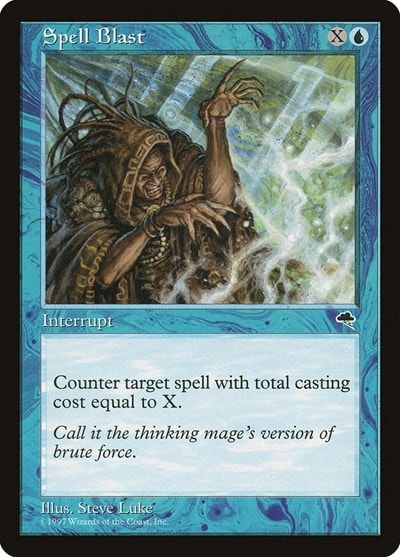Spell Blast (TMP) #89 Common (Lightly Played) Tempest Magic: The Gathering: 1997