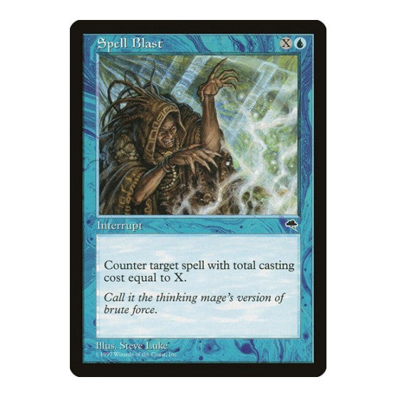 Spell Blast (TMP) #89 Common (Lightly Played) Tempest Magic: The Gathering: 1997