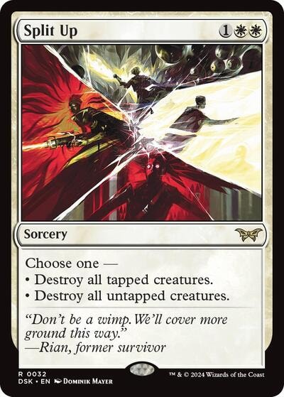 Split Up (DSK) #32 Rare (Near Mint) Duskmourn: House of Horror Magic: The Gathering: 2024