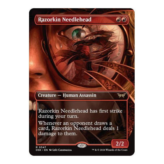 Razorkin Needlehead Borderless (DSK) #347 Rare (Near Mint) Duskmourn: House of Horror Magic: The Gathering: 2024