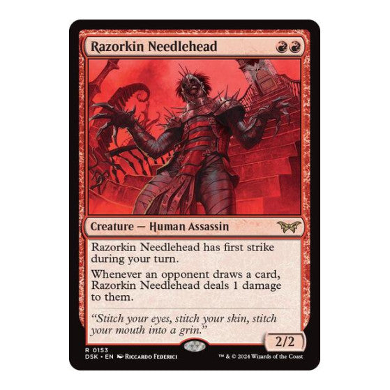 Razorkin Needlehead (DSK) #153 Rare (Near Mint) Duskmourn: House of Horror Magic: The Gathering: 2024
