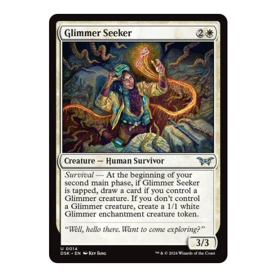 Glimmer Seeker (DSK) #14 Uncommon (Lightly Played) Duskmourn: House of Horror Magic: The Gathering: 2024